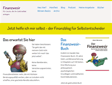 Tablet Screenshot of finanzwesir.com